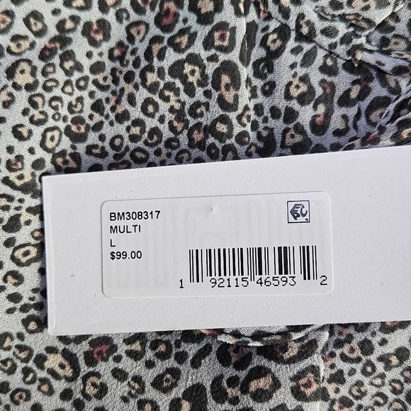 NWT!!! Steve Madden‎ Black and White Patterned Midi Dress, Size Large - Picture 5 of 6